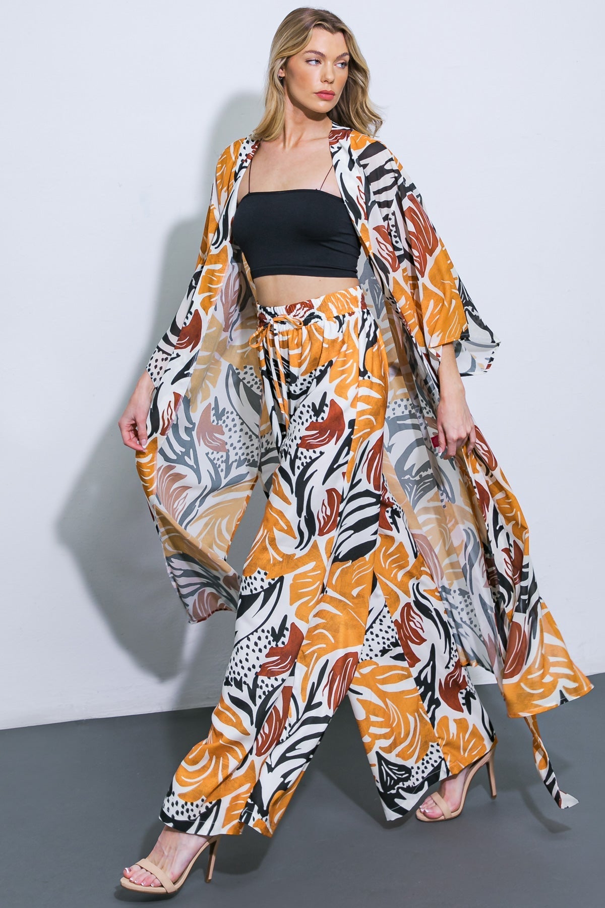 WHERE THE WIND WOVEN MIDI KIMONO Flying Tomato